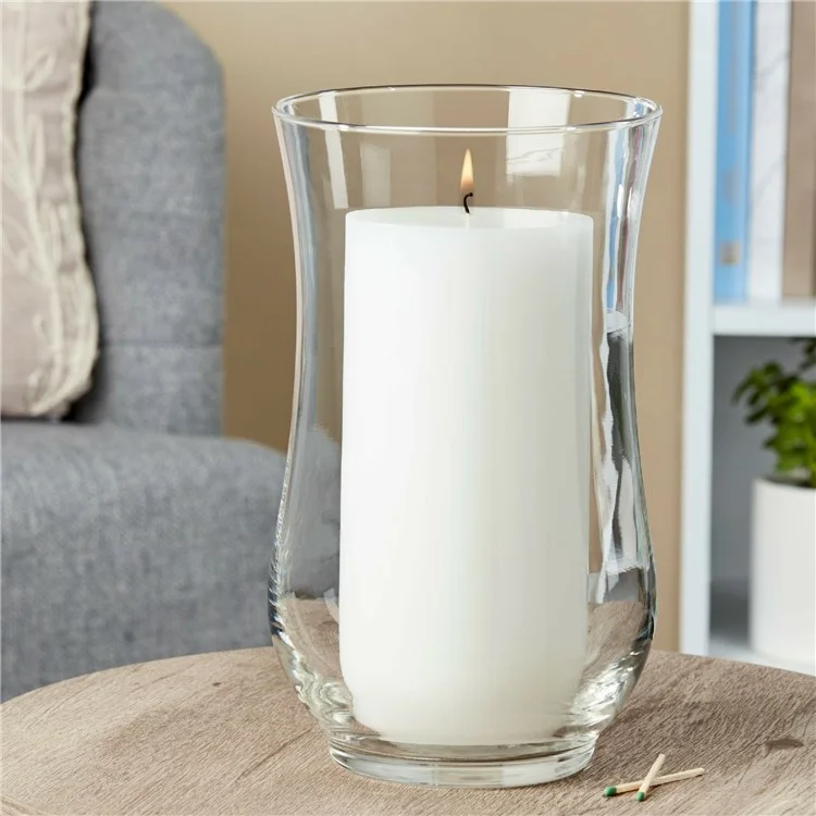7x10cm Classic White Flat Top Pillar Candle Unscented Dinner Table Decorative Candle for Home Lighting Party Emergency