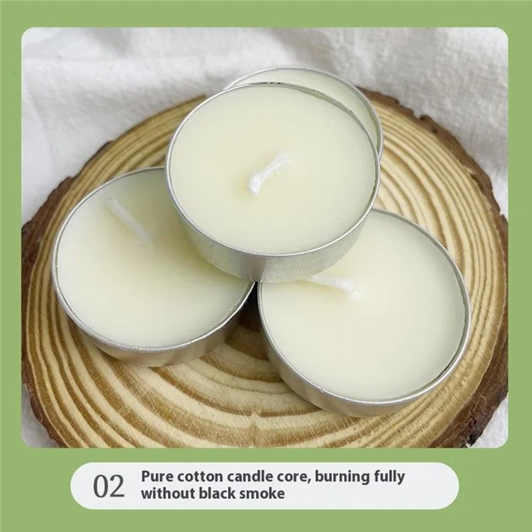 100Pcs Unscented Candles Smokeless 4-Hour Burn Time Round Candles with Aluminum Cup