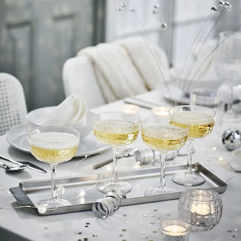 Transparent Glass Candle Holder Candlelight Prop Dining Table Candle Container Home Decor