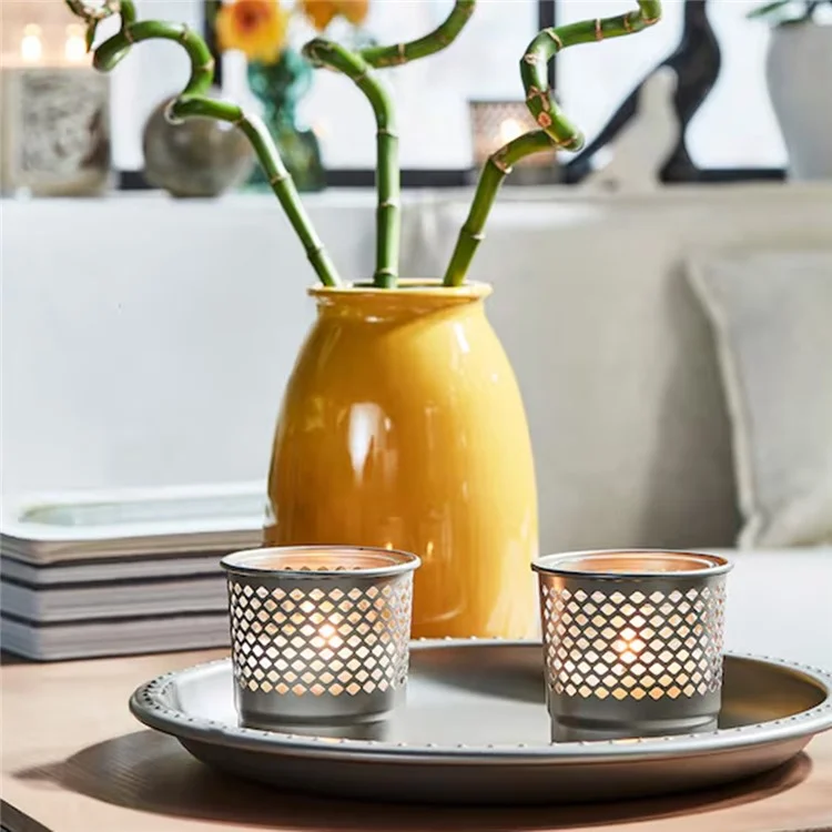 Hollow Design Candle Holder Nordic Style Romantic Dinner Home Decor Metal Candle Cup