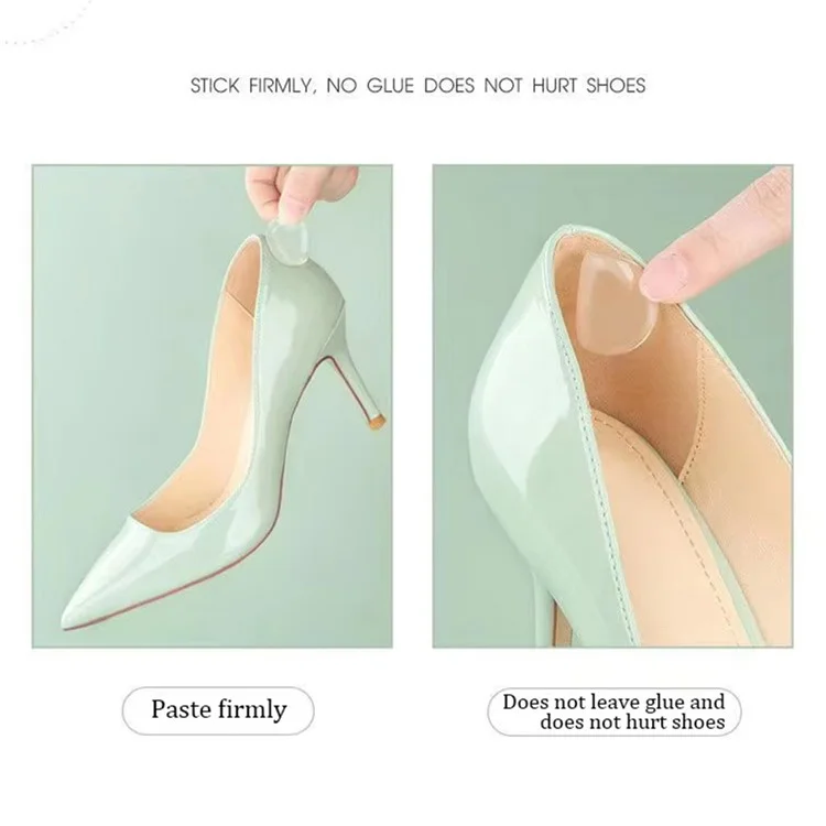 6 Stück Fersenhalter Einlagen Silikon Schuh Polster Blasenvorbeugung Anti-Rutsch Kissen für lockere Schuhe