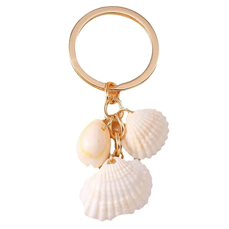 Creative Summer Beach Shell Pendant Keychain Handbag Key Ring Hanging Ornament Gift