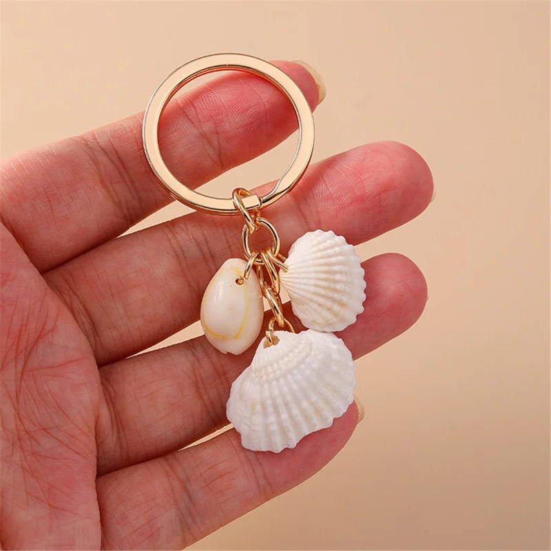 Creative Summer Beach Shell Pendant Keychain Handbag Key Ring Hanging Ornament Gift