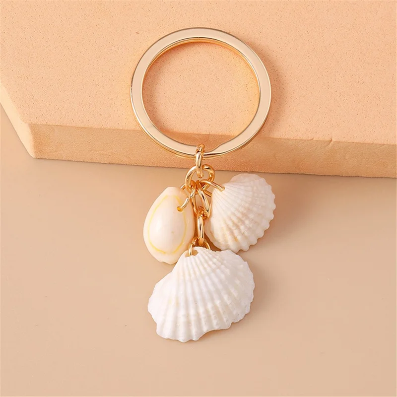 Creative Summer Beach Shell Pendant Keychain Handbag Key Ring Hanging Ornament Gift