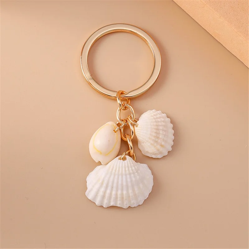 Creative Summer Beach Shell Pendant Keychain Handbag Key Ring Hanging Ornament Gift