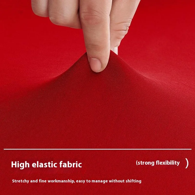 Round Tablecloth 6FT / 183cm Diameter 75cm Height Stretch Table Cover for Wedding Hotel Party - Black