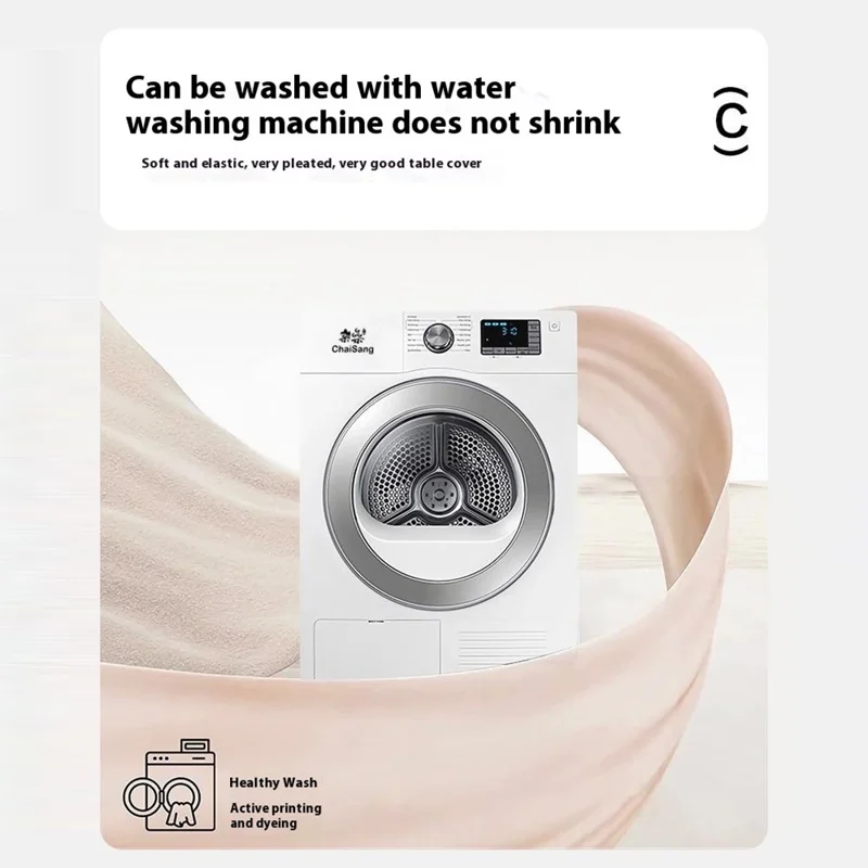 Round Tablecloth 6FT / 183cm Diameter 75cm Height Stretch Table Cover for Wedding Hotel Party - Black