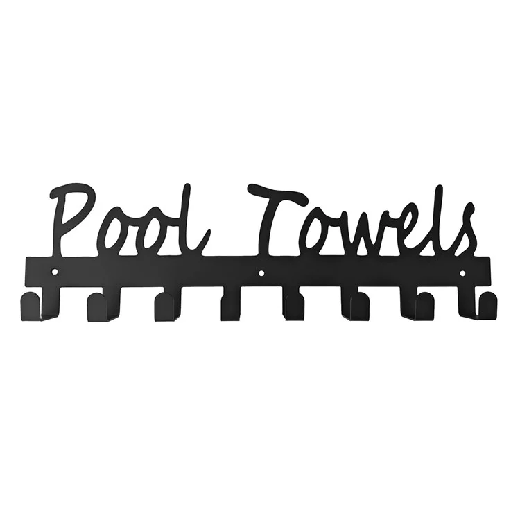 Handtuchhalter mit 8 Haken Wandmontage für Badezimmer, Pool, Dusche - Kleidung, Handtücher, Schlüssel Aufbewahrung
