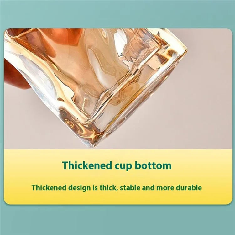 250ML Verre Tasse Eau Mug Tasse à Café Verre à Bière Conception Irrégulière Torsadée pour la Maison / Bureau (Pas de FDA) - Jaune