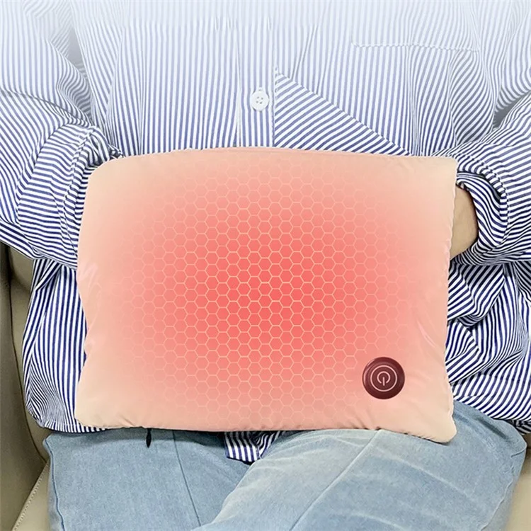 Electric Heated Pad Hand Warmer Pouch Smart Thermostatic Waist Leg Warmer Graphene Heating Pad with 3 Levels Heat Setting Portable USB Hand Heater (No Power Bank) - Blue