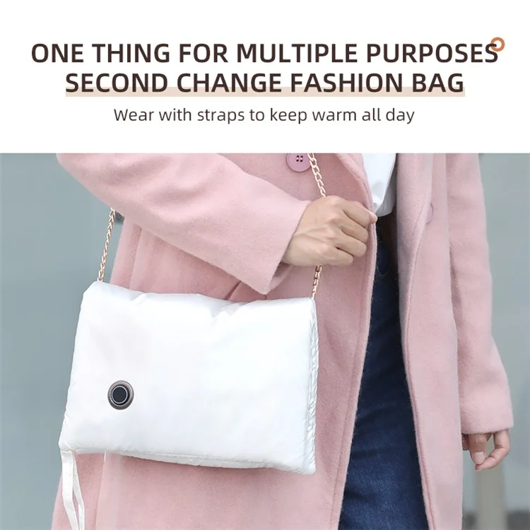 NSD-01 USB Charging Heating Bag Graphene Wamer Pain Relief Hot Compress Therapy Winter Gift - White
