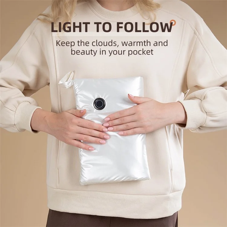NSD-01 USB Charging Heating Bag Graphene Wamer Pain Relief Hot Compress Therapy Winter Gift - White