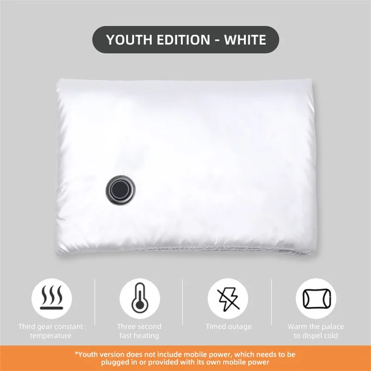NSD-01 USB Charging Heating Bag Graphene Wamer Pain Relief Hot Compress Therapy Winter Gift - White