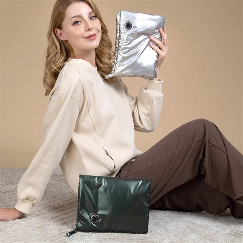 NSD-01 USB Charging Heating Bag Graphene Wamer Pain Relief Hot Compress Therapy Winter Gift - Silver