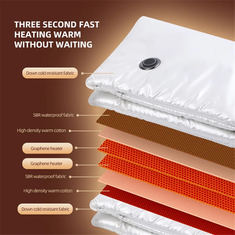 NSD-01 USB Charging Heating Bag Graphene Wamer Pain Relief Hot Compress Therapy Winter Gift - Silver