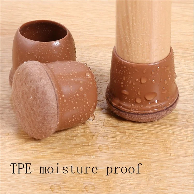 8Pcs Chair Leg Covers for 19-25mm Legs Noise Reducing Furniture Feet Caps Round Anti-Slip Floor Guards for Home - Transparent