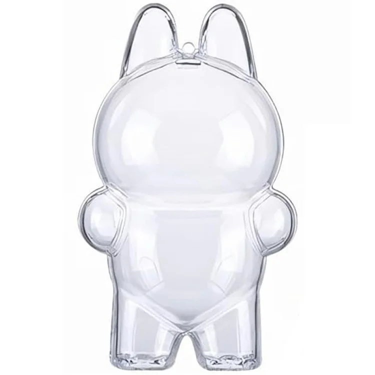 Dustproof Case for LABUBU Doll Clear Plastic Protective Cover Backpack Pendant Hanging Box - Style 1