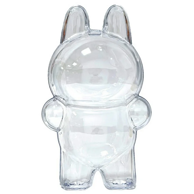 Dustproof Case for LABUBU Doll Clear Plastic Protective Cover Backpack Pendant Hanging Box - Style 3
