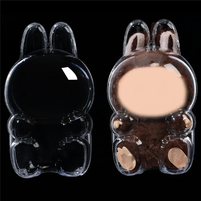 Dustproof Case for LABUBU Doll Clear Plastic Protective Cover Backpack Pendant Hanging Box - Style 3