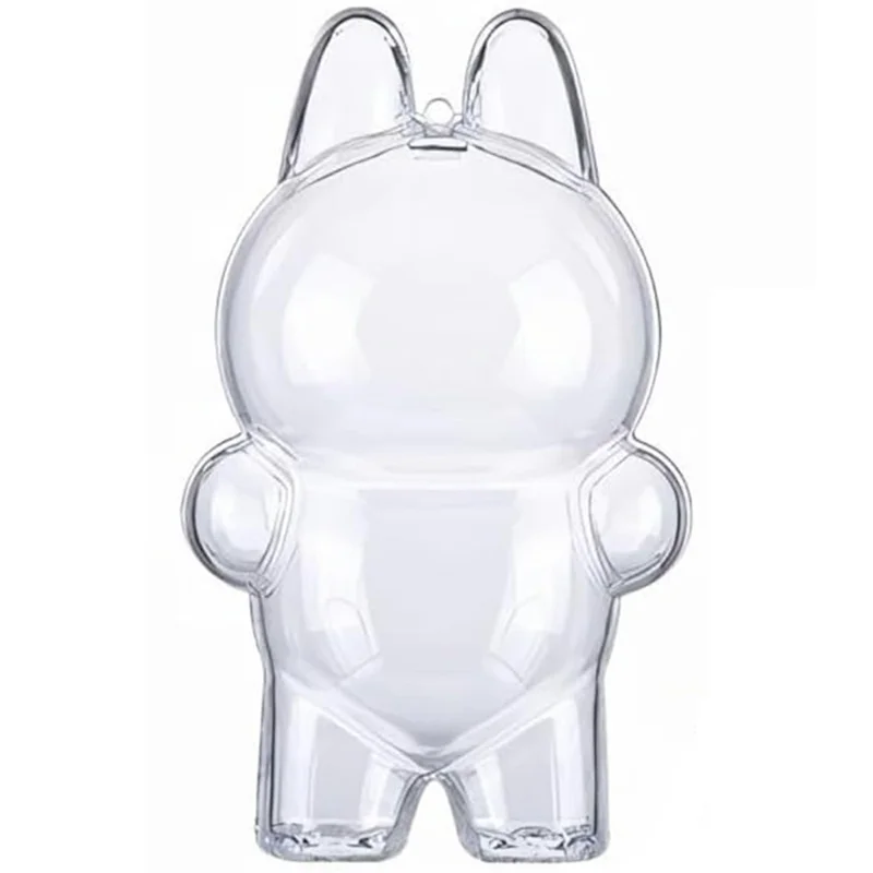 Dustproof Case for LABUBU Doll Clear Plastic Protective Cover Backpack Pendant Hanging Box - Style 3