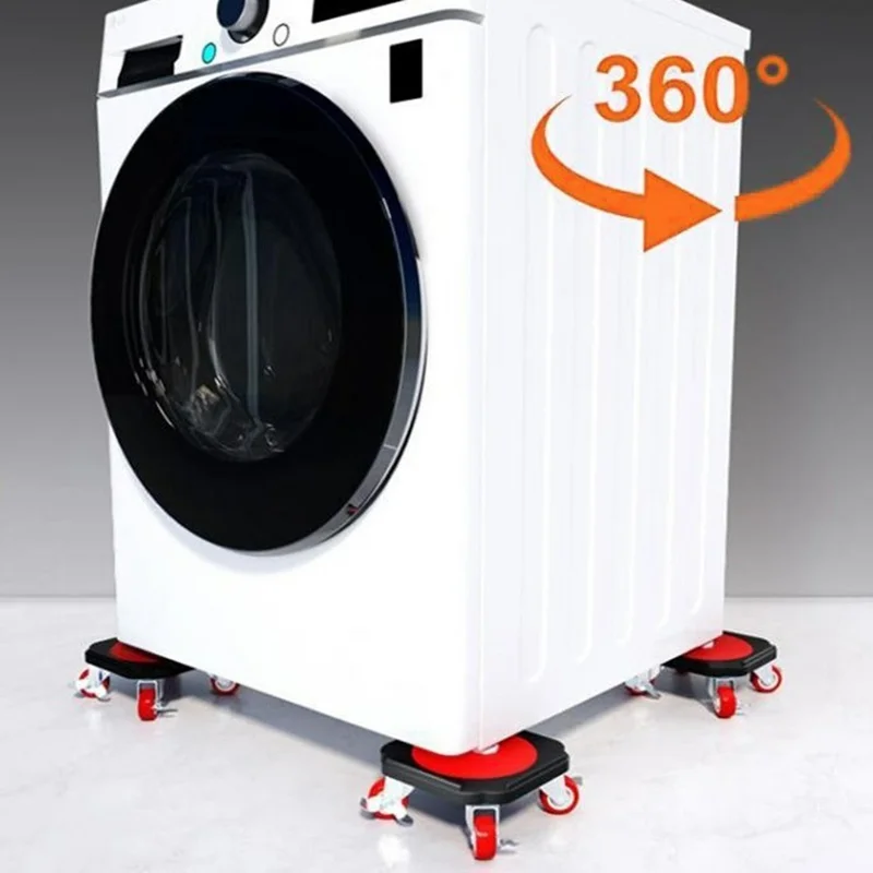 Set da 4 Pezzi / Carrello Mobili Robusto con Ruote Girevoli a 360 Gradi e Freno, Portata di 1400 kg