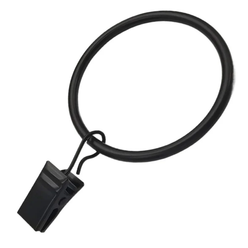 40 Piezas de Anillas Antioxidantes de Acero Inoxidable con Clip para Cortinas, Tamaño Interior: 38 mm