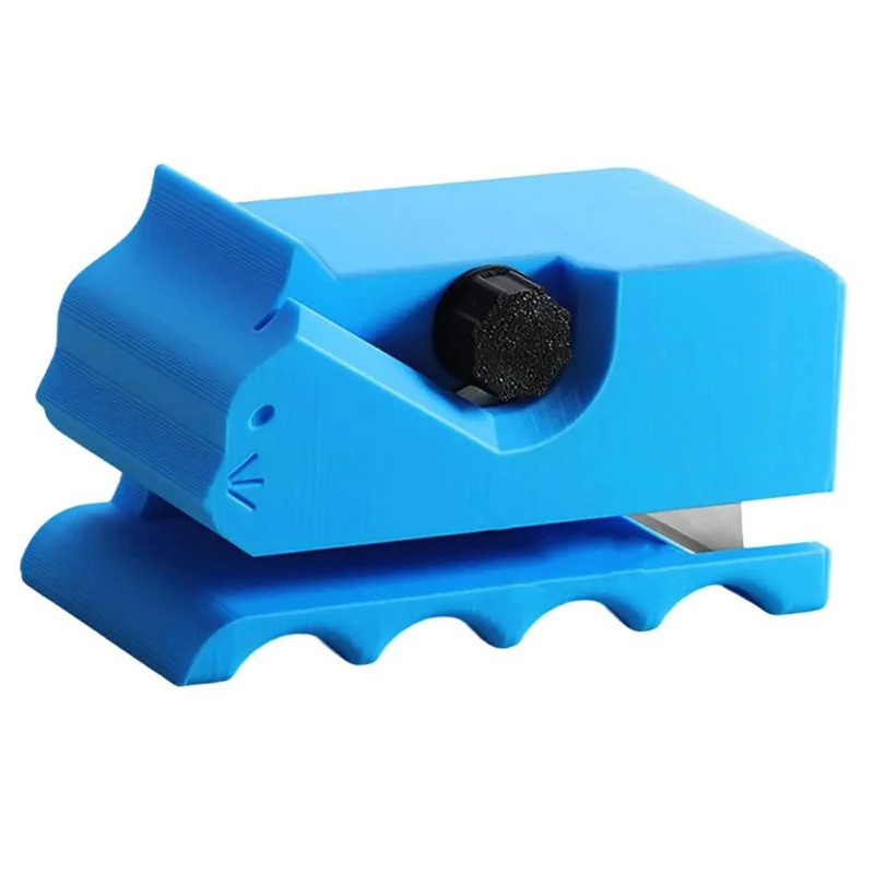 Cortador de Cartón para Rascador de Gatos Hecho a Mano - Herramienta de Corte para Tablero Corrugado Impreso en 3D - Azul