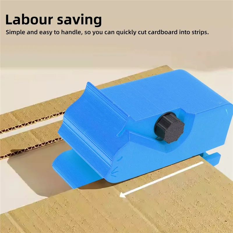 Cortador de Cartón para Rascador de Gatos Hecho a Mano - Herramienta de Corte para Tablero Corrugado Impreso en 3D - Azul