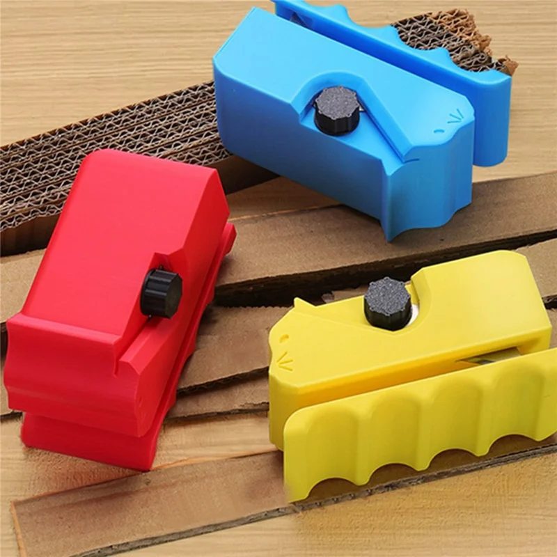 Cortador de Cartón para Rascador de Gatos Hecho a Mano - Herramienta de Corte para Tablero Corrugado Impreso en 3D - Azul