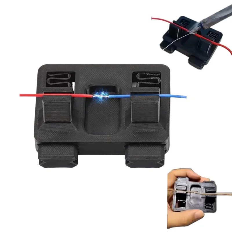 Wire Soldering Jig 3D Printed Fixture Tool Welding Accessory Hands-Free Holder Adjustable Clamp - Black