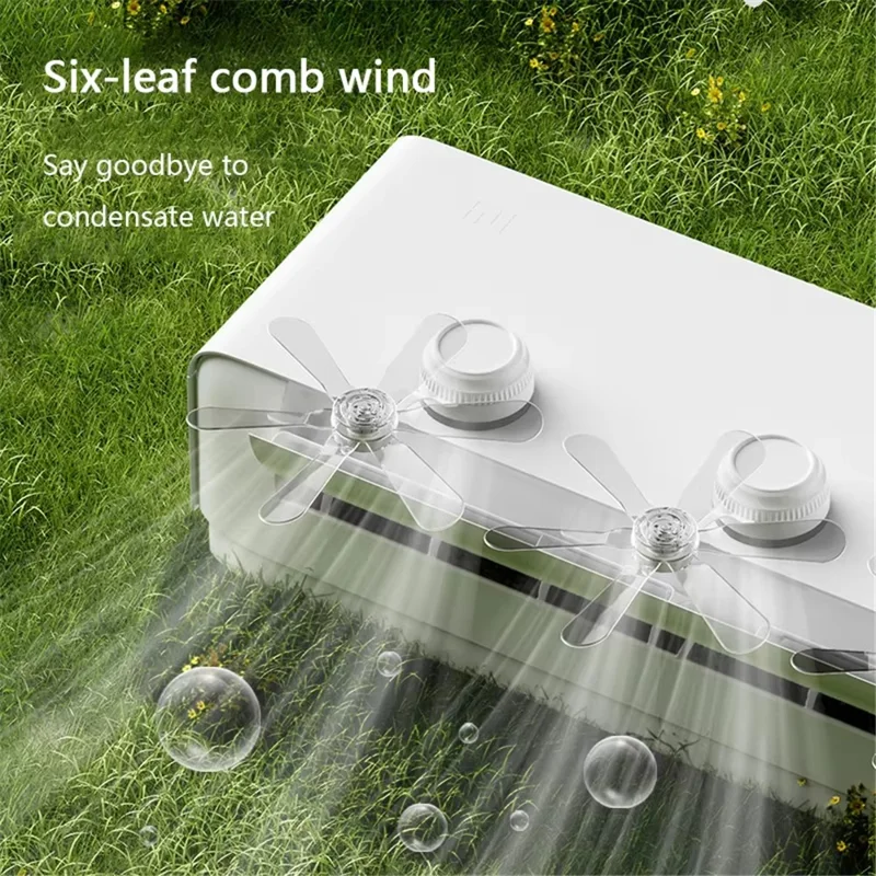 3Pcs Air Conditioner Wind Deflector Fan Adjustable Direction Suction Cup Mount AC Unit Wind Guide Fan - White