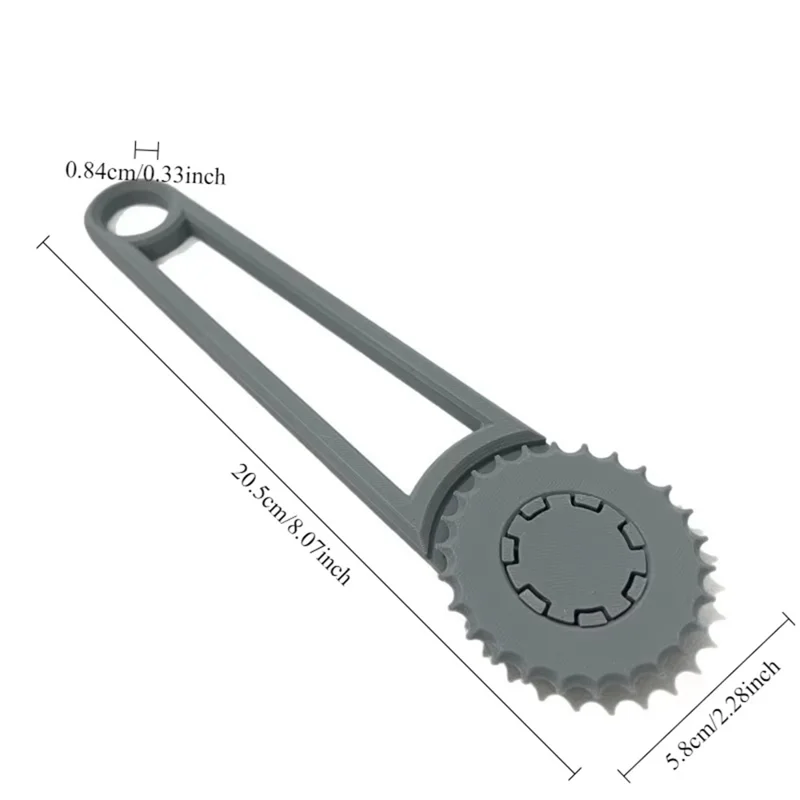 Strumento Fustella per Scatole di Cartone con Manico Antiscivolo in Plastica, 20,5x5,8x0,84 cm - Grigio