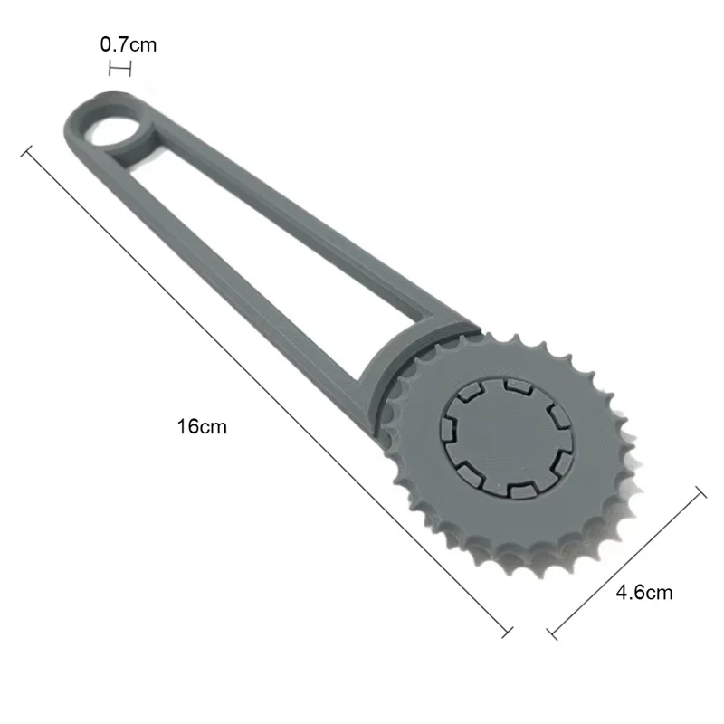 Outil de Réduction de Boîte 16 x 4,6 x 0,7 cm avec Roue de Marquage - Coupe-Boîte Réducteur pour Boîtes d'Expédition - Gris