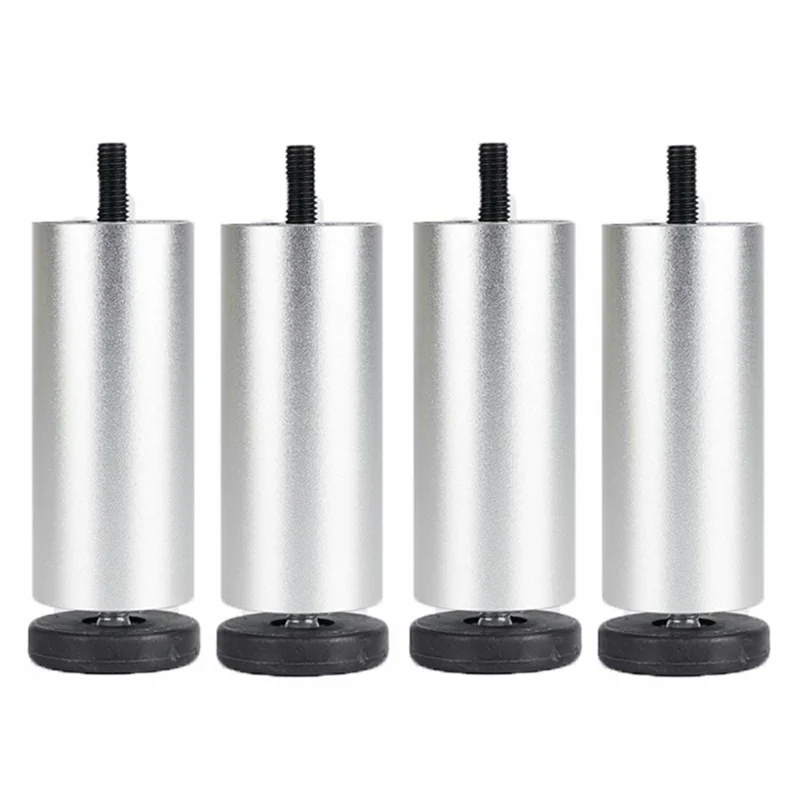 4 st 6 cm Möbelfötter Höjare Stöd för Tvättmaskin / Kylskåp / Sovbord / Skåp - Silver
