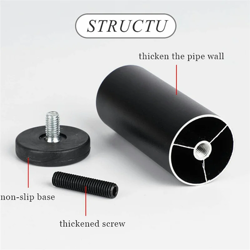 4 st 6 cm Möbelfötter Höjare Stöd för Tvättmaskin / Kylskåp / Sovbord / Skåp - Silver