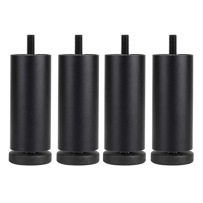 4Pcs 12cm Furniture Legs Risers Feet Support for Washing Machine  /  Refrigerator  /  Sofa  /  Cabinet - Black
