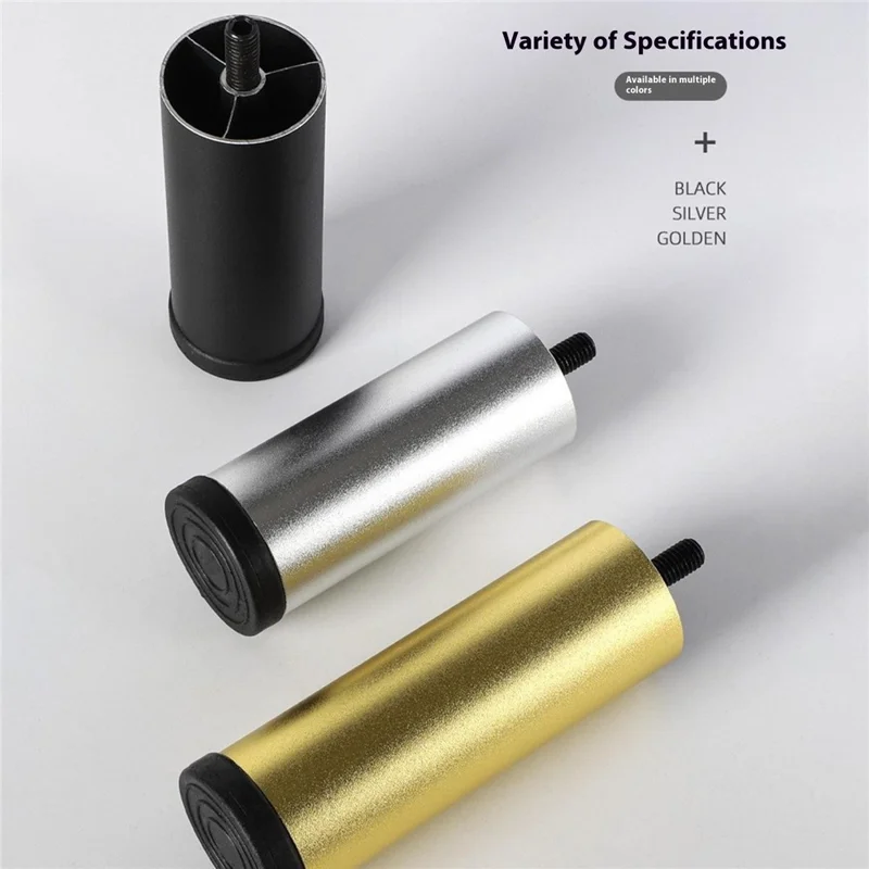 4Pcs 20cm Furniture Legs Risers Feet Support for Washing Machine  /  Refrigerator  /  Sofa  /  Cabinet - Silver