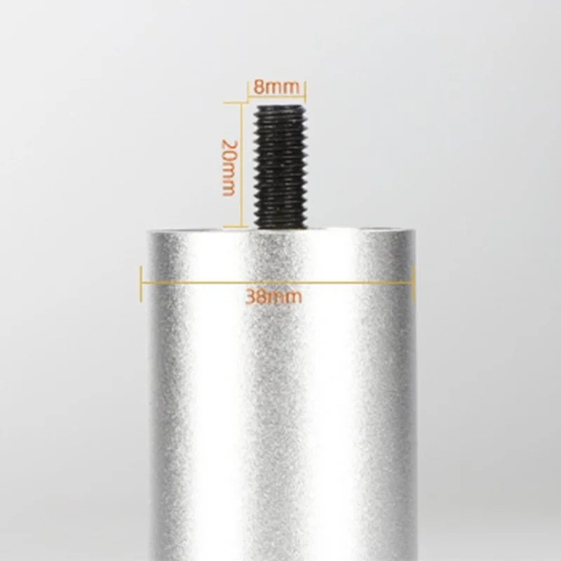 4Pcs 20cm Furniture Legs Risers Feet Support for Washing Machine  /  Refrigerator  /  Sofa  /  Cabinet - Silver