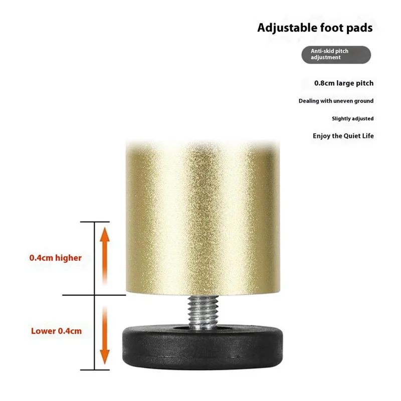 4Pcs 20cm Furniture Legs Risers Feet Support for Washing Machine  /  Refrigerator  /  Sofa  /  Cabinet - Silver