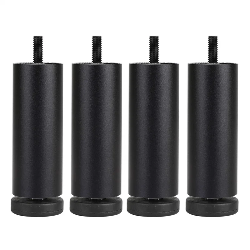 4 Pièces 25 cm Pieds de Meubles Rehausseurs pour Machine à Laver / Réfrigérateur / Canapé / Armoire - Noir