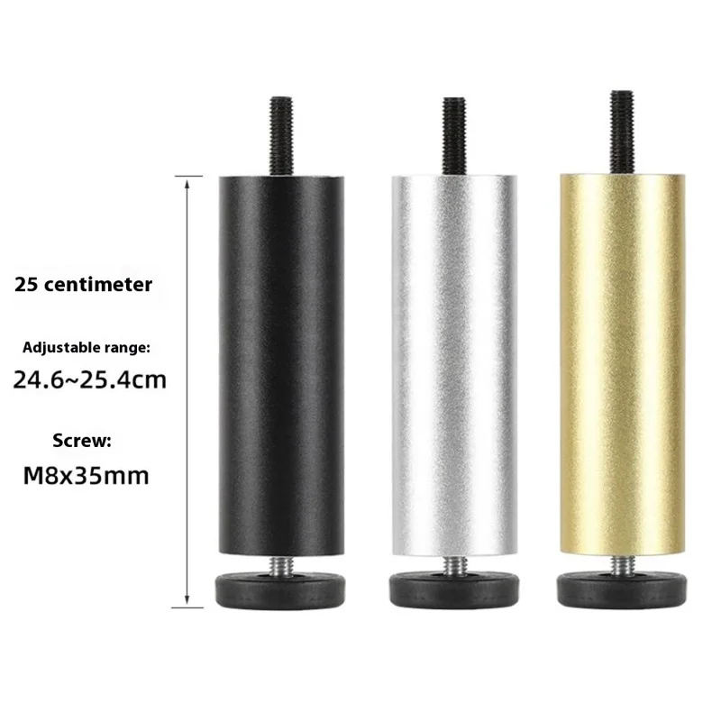 4 Pièces 25 cm Pieds de Meubles Rehausseurs pour Machine à Laver / Réfrigérateur / Canapé / Armoire - Noir