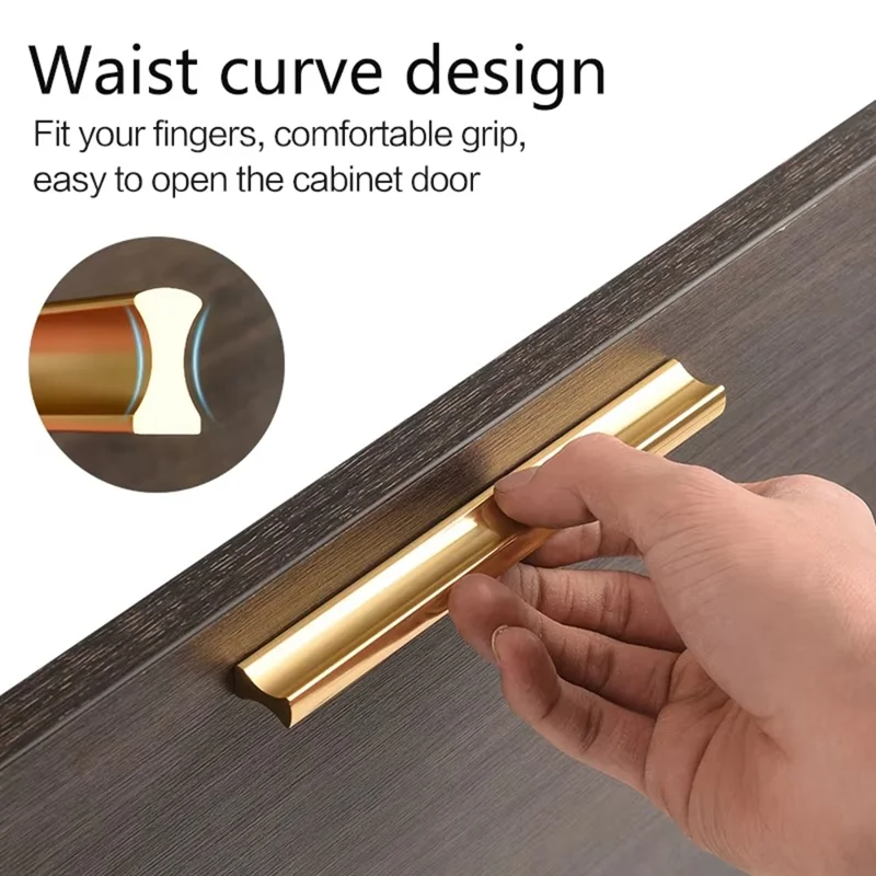 Drawer Pull 128mm Hole Center, 150mm Length Aluminum Alloy Kitchen Cabinet Handle Furniture Hardware - Matte Black