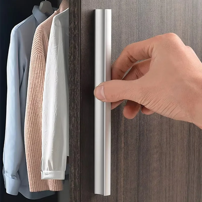 Drawer Pull 192mm Hole Center, 220mm Length Aluminum Alloy Kitchen Cabinet Handle Furniture Hardware - Matte Silver