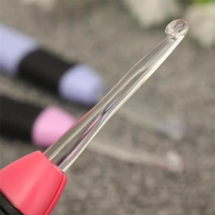CH047 Ferramenta de Crochet com Luz LED Criativa Agulha de Tricô Tecelagem Costura Crochê - 4.0mm 