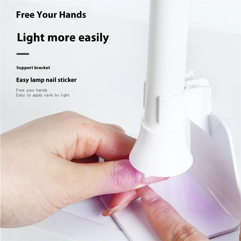 MINI-Z03AFZ Lampada asciugatore per unghie portatile a cilindro con controllo a pulsante, 18W alta potenza e supporto rimovibile - Bianco