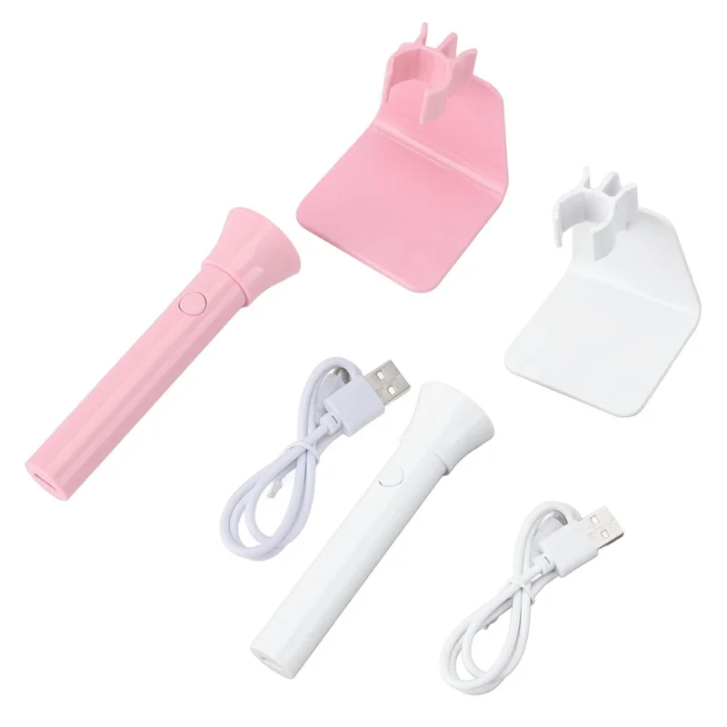 MINI-Z03AFZ Lampada asciugatore per unghie portatile a cilindro con controllo a pulsante, 18W alta potenza e supporto rimovibile - Bianco