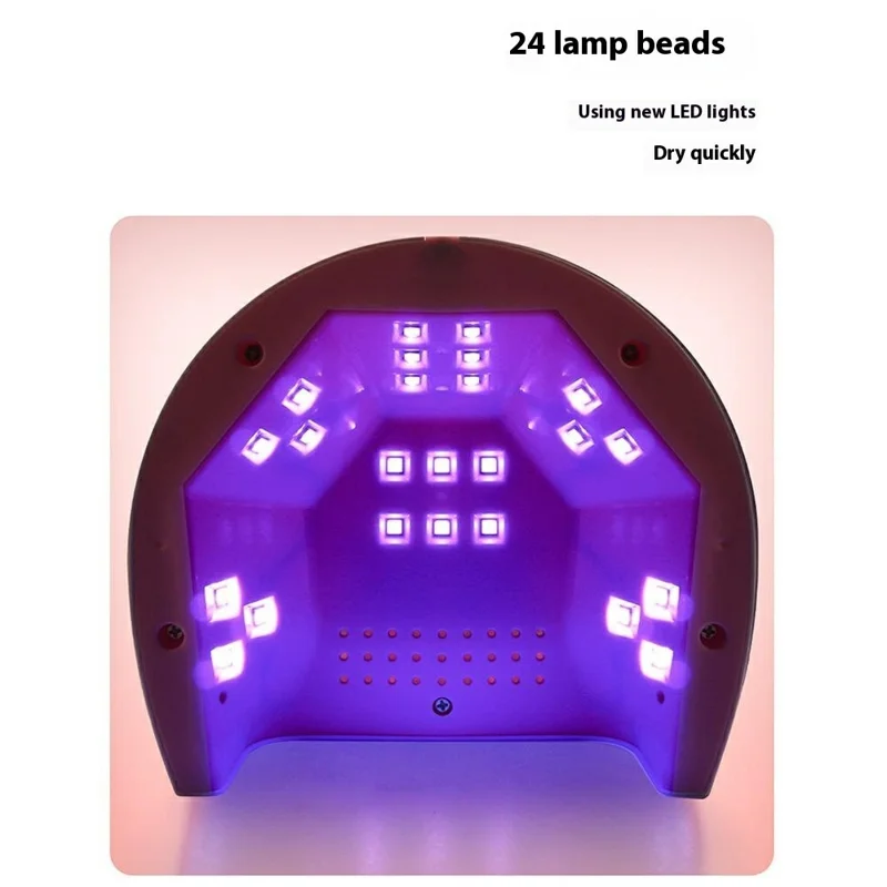 Lámpara UV SUN-L4ZB de 24 LED para Decoración de Uñas con Piedras, Secador de Uñas USB con Temporizador - Blanco