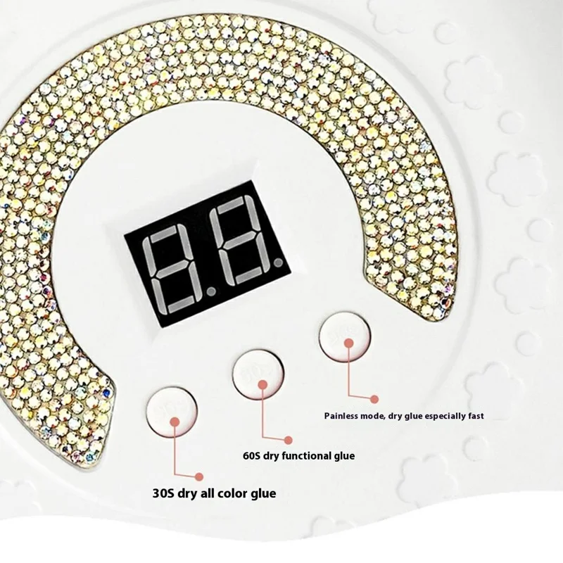 Lámpara UV SUN-L4ZB de 24 LED para Decoración de Uñas con Piedras, Secador de Uñas USB con Temporizador - Blanco