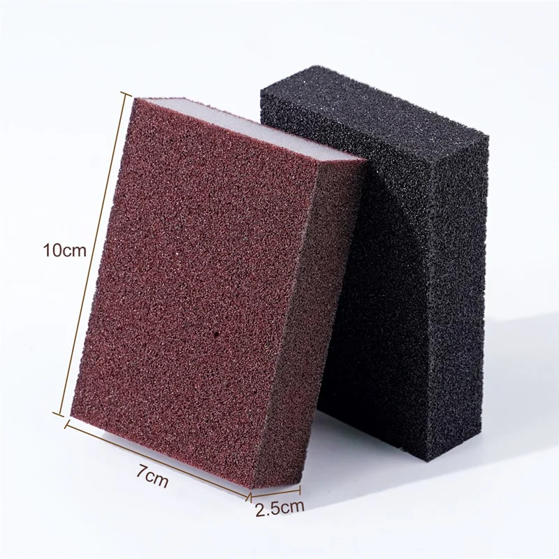 Pack de 3 Esponjas de Limpieza para Cocina - Bloque de Carburo de Silicio para Eliminar Óxido en Ollas, Sartenes, Fregaderos y Azulejos - Marrón