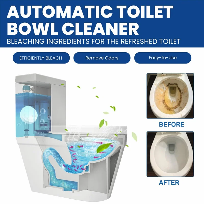 JAYSUING JA082302211 12Pcs Toilet Bowl Cleaning Tablets Stain Remover Deodorizer for Home Hotel